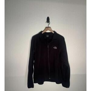 The North Face Fleece Men's Large Black Zip Front Jacket Multi Pocket Outdoors